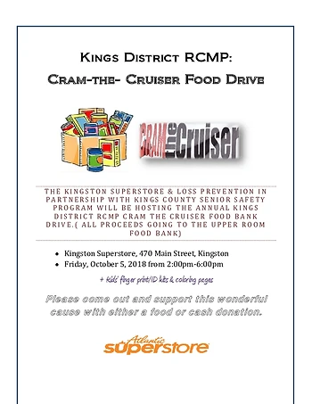 Poster for Cram-The-Cruiser Food Drive