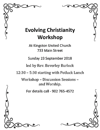 Poster for Evolving Christianity Workshop