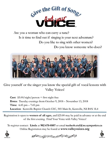 Poster for Find Your Voice! Vocal Lessons