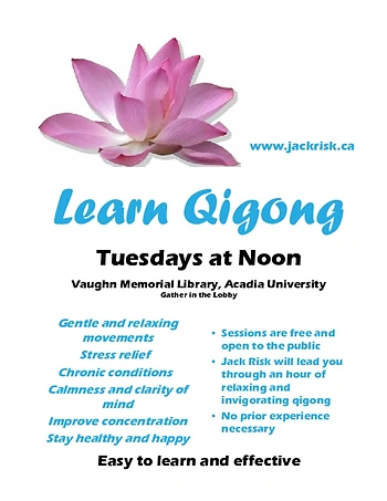 Poster for Qigong Open Sessions
