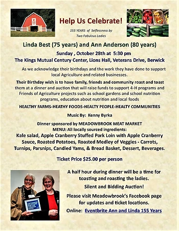 Poster for Celebrating 155 years Ann and Linda 