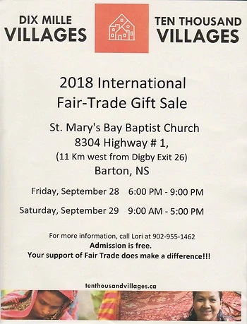 Poster for Ten Thousand Villages Fair-Trade Gift Sale