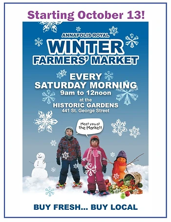 Poster for Winter Farmers Market Opening