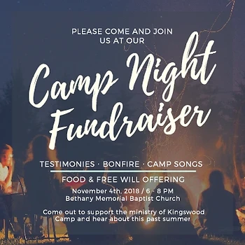 Poster for Camp Night Fundraiser 