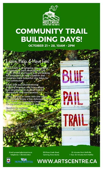 Poster for Community Trail Building Days!