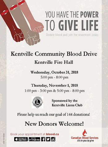 Poster for Blood Donor Clinic