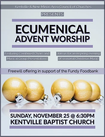 Poster for Advent Interchurch Musical Service
