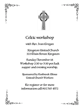 Poster for Celtic Workshop