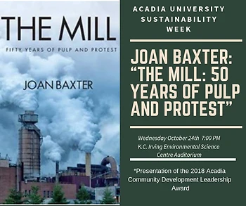 Poster for Guest Author Joan Baxter The Mill
