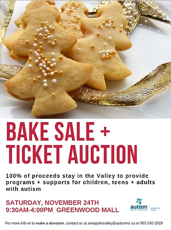 Poster for Holiday Bake Sale & Ticket Auction
