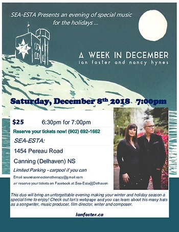 Poster for A Week in December - Ian Foster and Nancy Hynes