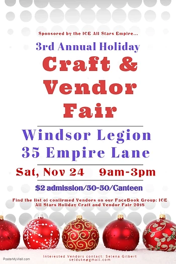 Poster for Holiday Craft & Vendor Fair