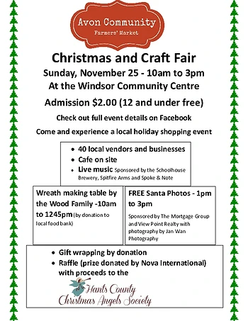 Poster for Farmers' Market Christmas and Craft Fair