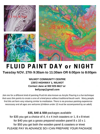Poster for FLUID ART, Acrylic Pouring Paint Day