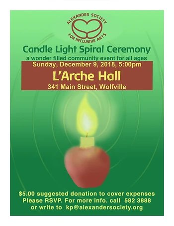 Poster for Candle Light Spiral Ceremony
