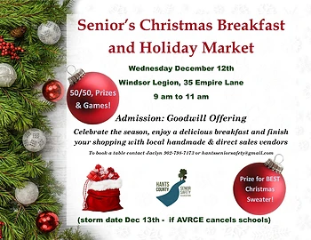 Poster for Seniors Breakfast & Holiday Market