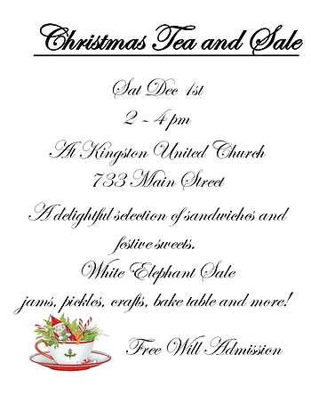 Poster for Christmas Tea and Sale