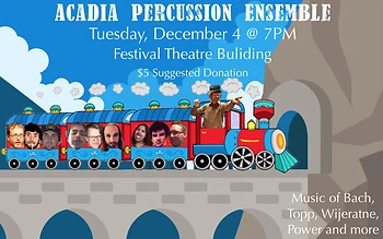 Poster for Acadia Percussion Ensemble