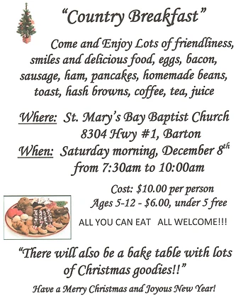 Poster for Country Christmas Breakfast