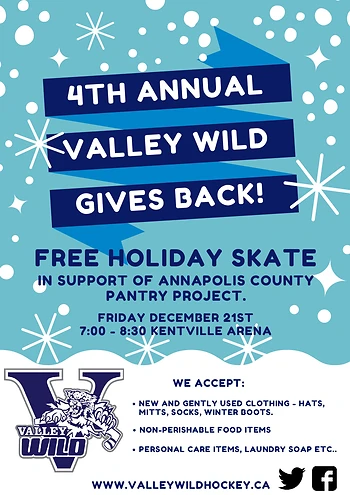 Poster for Valley Wild Female Hockey Holiday Skate