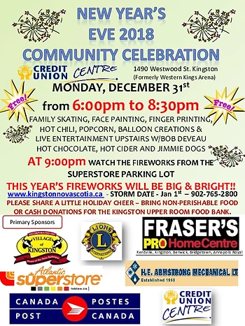 Poster for New Years Eve Community Celebration