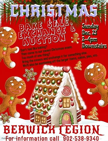 Poster for Christmas Bake/Sale Exchange & Auction