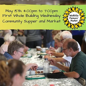 Poster for Community Supper & Market (First Whole Building)