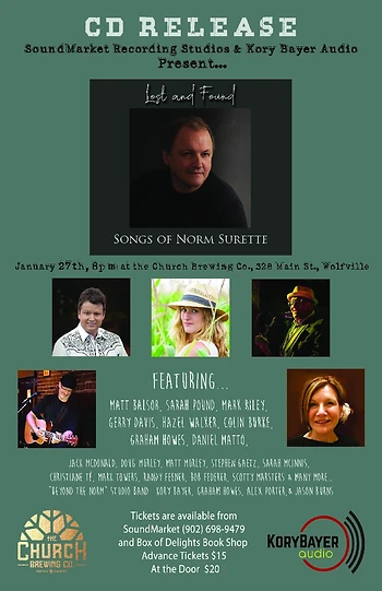 Poster for Norm Surette CD Release
