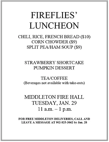 Poster for Fireflies Luncheon
