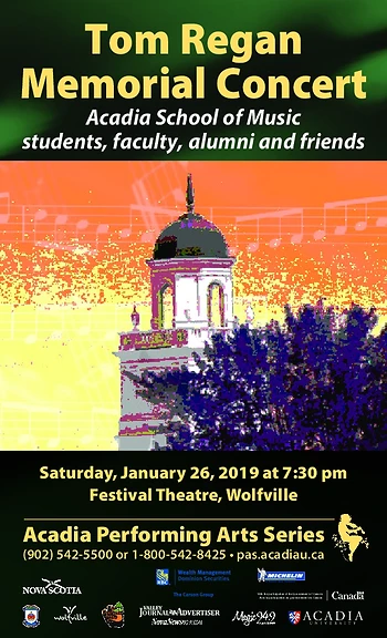 Poster for Tom Regan Memorial Concert