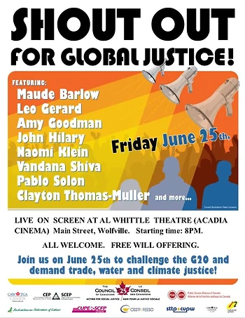 Poster for Shout Out for Global Justice!