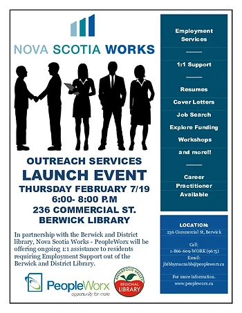 Poster for PeopleWorx Outreach Services Launch
