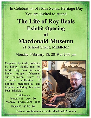 Poster for The Life of Roy Beals, Exhibit Opening