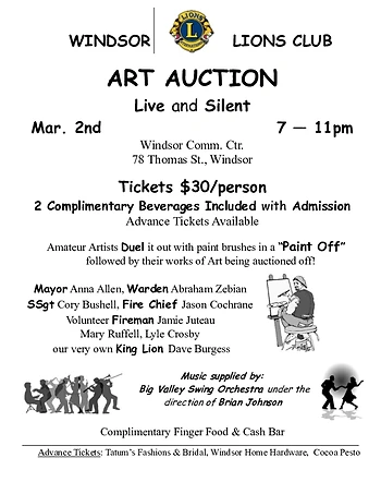 Poster for Art Auction