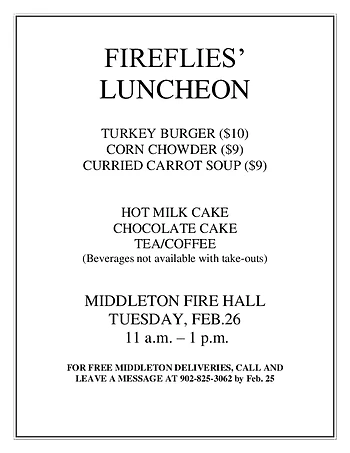 Poster for Fireflies Luncheon