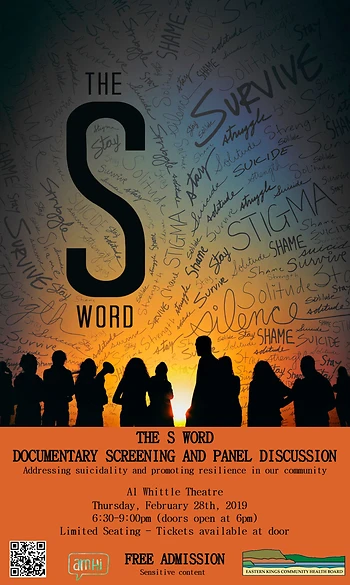 Poster for The S Word - A Documentary & Discussion around Suicidality