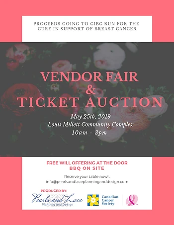 Poster for Vendor Fair & Ticket Auction