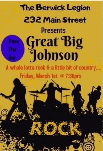 Poster for Live Music with Great Big Johnson