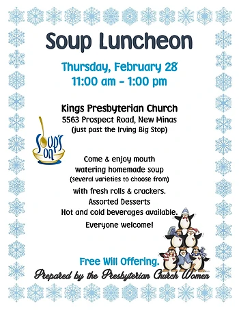 Poster for Soup Luncheon