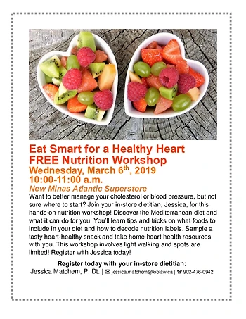 Poster for Eat Smart for a Healthy Heart