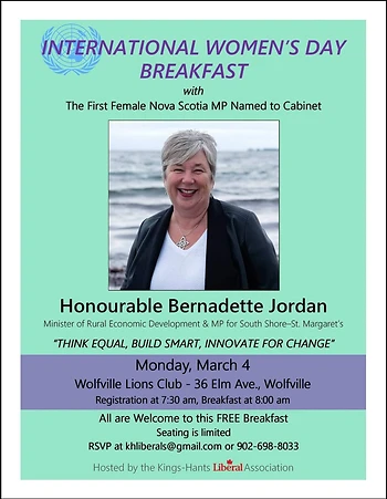Poster for International Women's Day Breakfast
