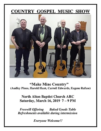 Poster for Country Music/Country Gospel Show