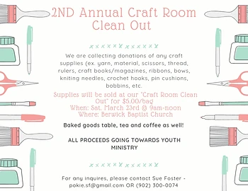 Poster for Craft Room Clean Out