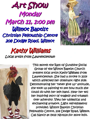 Poster for Art Show with Kathy Williams