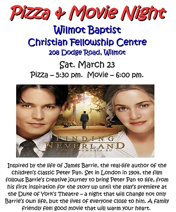 Poster for Pizza & Movie Night
