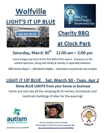 Poster for Light It Up Blue BBQ for Autism Awareness