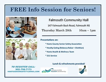 Poster for Information Session for Seniors