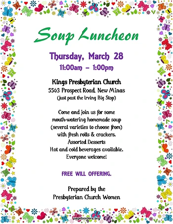 Poster for Soup Luncheon