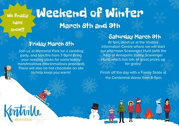 Poster for Sledding Party and Bonfire