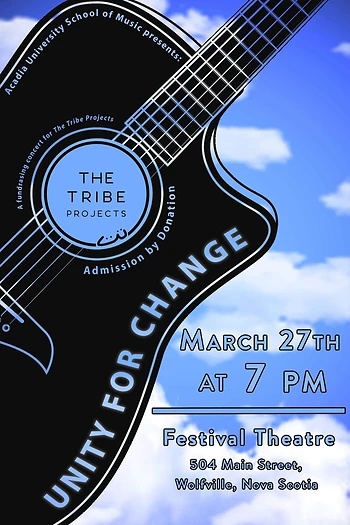 Poster for The Tribe Projects: Unity For Change- A Fundraising Concert